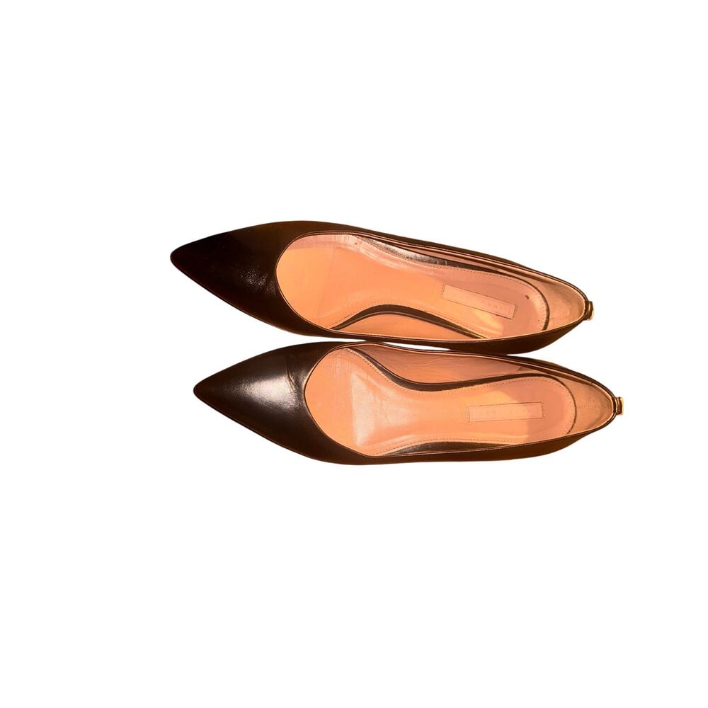 BOSS Women’s Black Leather Slip-On Ballet Flats Pointed Toe US 10 w/ Box  NWT
